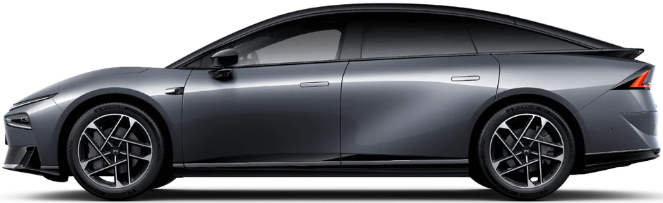 XPeng P7+ de perfil